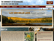 Tablet Screenshot of lacdesmillelacsfirstnation.ca